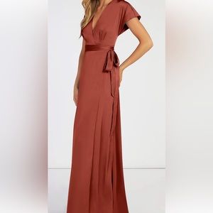 Azazie Nico Stretch Satin Dress